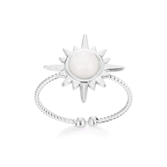 Bohemian Style Star Stainless Steel Ring Electroplated
