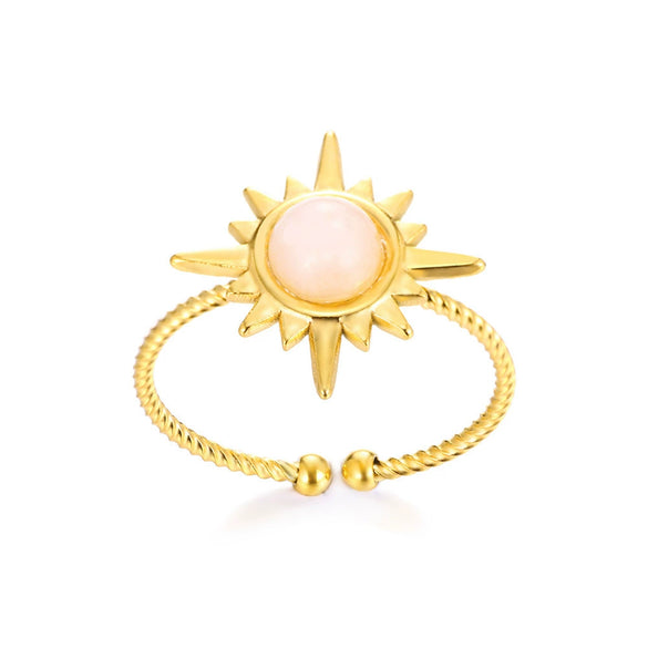 Bohemian Style Star Stainless Steel Ring Electroplated