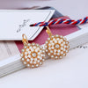 Bohemian Style Sunflower Flower Pearl Earrings Fresh Fashion Floral Pearl Earrings For Women