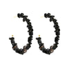Bohemian Style Turquoise Beaded Earrings Handmade U Shaped Ethnic Style Mixed Material Earrings For Women