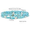 Bohemian Style Turquoise Heart Handmade Bracelet Set For Unisex