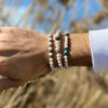 Bohemian Style Turquoise Heart Handmade Bracelet Set For Unisex