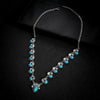 Bohemian Style Turquoise Inlaid Geometric Alloy Necklace With Electroplating