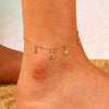 Bohemian Style Turtle And Starfish Pendant Anklet For Girls Copper Animal Zodiac Design