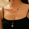 Bohemian Summer Beach Shell Imitation Pearl Starfish Conch Alloy Jewelry With Electroplating For Women