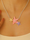 Bohemian Summer Beach Shell Imitation Pearl Starfish Conch Alloy Jewelry With Electroplating For Women
