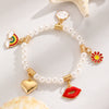 Bohemian Summer Beach Shell Imitation Pearl Starfish Conch Alloy Jewelry With Electroplating For Women