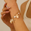 Bohemian Summer Beach Shell Imitation Pearl Starfish Conch Alloy Jewelry With Electroplating For Women