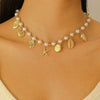 Bohemian Summer Beach Shell Imitation Pearl Starfish Conch Alloy Jewelry With Electroplating For Women