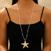Bohemian Summer Beach Shell Imitation Pearl Starfish Conch Alloy Jewelry With Electroplating For Women