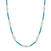 Bohemian Tassel Turquoise Earrings And Natural Freshwater Pearl Necklace Silver 925 Silver Geometric Electroplating Women's