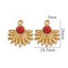 Bohemian Totem Inlay Stainless Steel Sunflower Natural Stone Earrings Necklace Pendant Jewelry Making Supplies