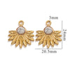 Bohemian Totem Inlay Stainless Steel Sunflower Natural Stone Earrings Necklace Pendant Jewelry Making Supplies