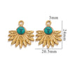 Bohemian Totem Inlay Stainless Steel Sunflower Natural Stone Earrings Necklace Pendant Jewelry Making Supplies