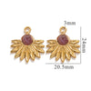 Bohemian Totem Inlay Stainless Steel Sunflower Natural Stone Earrings Necklace Pendant Jewelry Making Supplies