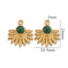 Bohemian Totem Inlay Stainless Steel Sunflower Natural Stone Earrings Necklace Pendant Jewelry Making Supplies