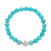 Bohemian Turquoise Beaded Alloy Handmade Bracelet With Cross Starfish Turtle Geometric Design