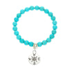 Bohemian Turquoise Beaded Alloy Handmade Bracelet With Cross Starfish Turtle Geometric Design