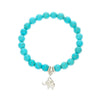 Bohemian Turquoise Beaded Alloy Handmade Bracelet With Cross Starfish Turtle Geometric Design