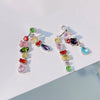 Bohemian Water Droplets Heart Shape Copper Inlay Artificial Gemstones Bracelets Earrings Necklace