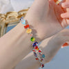 Bohemian Water Droplets Heart Shape Copper Inlay Artificial Gemstones Bracelets Earrings Necklace
