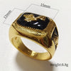 Bold Alloy Eagle Ring With Black Oil Finish Electroplated Animal Style Unisex Statement Jewelry