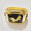 Bold Alloy Eagle Ring With Black Oil Finish Electroplated Animal Style Unisex Statement Jewelry