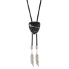 Bolo Tie Necklace Turquoise Plastic Resin Alloy Geometric Vintage Inlaid With Crystal