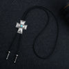 Bolo Tie Pendant Necklace Alloy Leather Rope Geometric Punk Fashion Electroplating