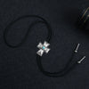 Bolo Tie Pendant Necklace Alloy Leather Rope Geometric Punk Fashion Electroplating