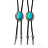 Bolo Tie Pendant Sweater Chain Artificial Leather And Alloy Retro Style Geometric And Plaid Pattern