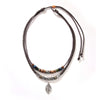 Bolo Tie Pendant Sweater Chain Artificial Leather And Alloy Retro Style Geometric And Plaid Pattern