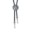 Bolo Tie Pendant Sweater Chain Artificial Leather And Alloy Retro Style Geometric And Plaid Pattern