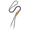 Bolo Tie Pendant Sweater Chain Artificial Leather And Alloy Retro Style Geometric And Plaid Pattern