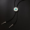 Bolo Tie Polo Tie Retro Style Alloy Wool Chain With Flower Pattern And Electroplating Process Inlaid With Artificial And Semiprecious Gemstones Unisex