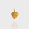 Boots Pendant Titanium Steel Heart Shape Vacuum Plated 18K Gold Color