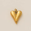 Boots Pendant Titanium Steel Heart Shape Vacuum Plated 18K Gold Color
