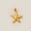 Boots Pendant Titanium Steel Heart Shape Vacuum Plated 18K Gold Color