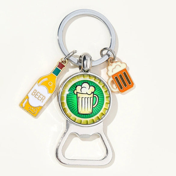 Bottle Opener Keychain Zinc Alloy Modern Art Style