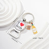 Bottle Opener Keychain Zinc Alloy Modern Art Style