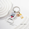 Bottle Opener Keychain Zinc Alloy Modern Art Style