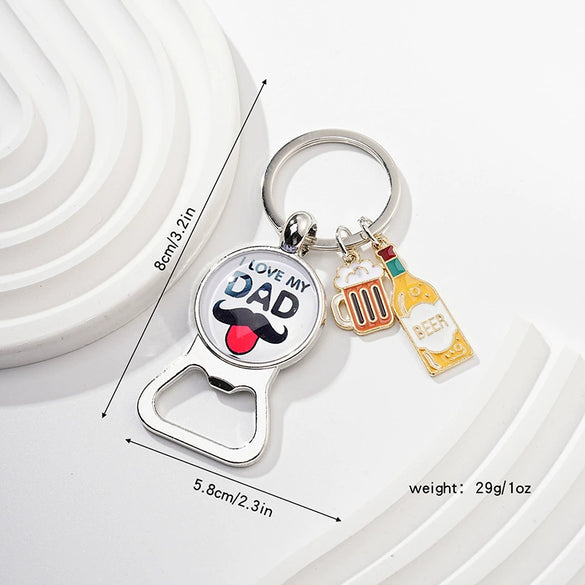 Bottle Opener Keychain Zinc Alloy Modern Art Style