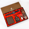 Boutique Gift Suit With Pu Belt Wallet Perfume Keychain Large Dial Quartz Watch Pen In Modern Simplicity Style