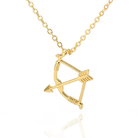 Bow And Arrow Necklace Gothic Cupid Arrow Pendant Jewelry Copper Electroplating