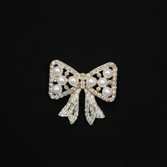 Bow Brooch Zinc Alloy Fashion Electroplated Unisex Accessory