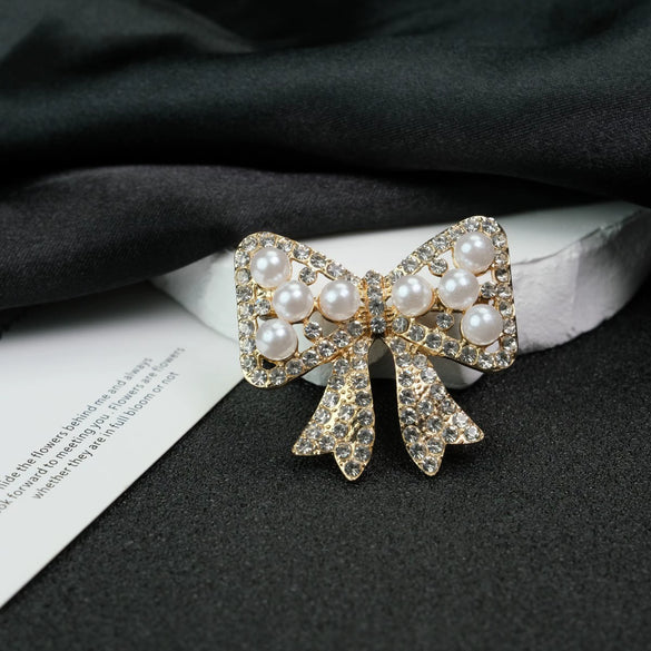 Bow Brooch Zinc Alloy Fashion Electroplated Unisex Accessory