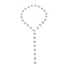 Bow Cross Imitation Pearl Tassel Long Clavicle Chain Jewelry