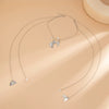 Bow Cross Imitation Pearl Tassel Long Clavicle Chain Jewelry