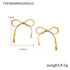 Bow Earring Jewelry Set For Women Metal Titanium Steel Electroplated Design