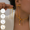 Bow Earring Jewelry Set For Women Metal Titanium Steel Electroplated Design